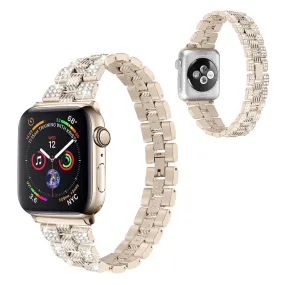 Apple Watch Series 6 / 5 44mm shiny rhinestone décor watch band - Gold
