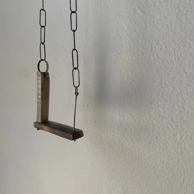 Architectural Antler and Handmade Chain Necklace by Eric Silva