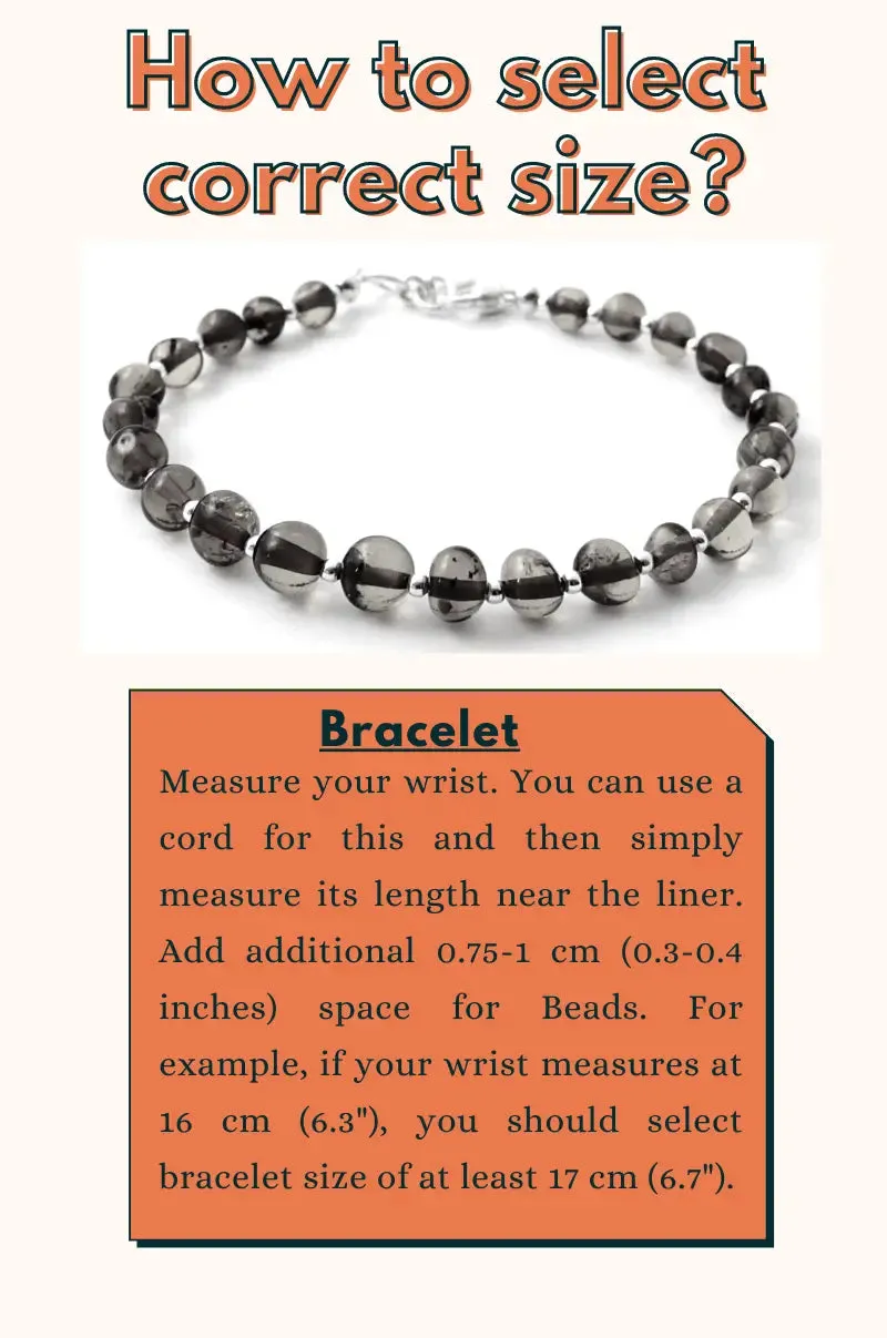 Baltic Amber Jewelry Bracelet with Sterling Silver 925
