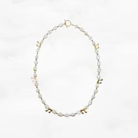 Baroque Pearl Necklace with Music Notes
