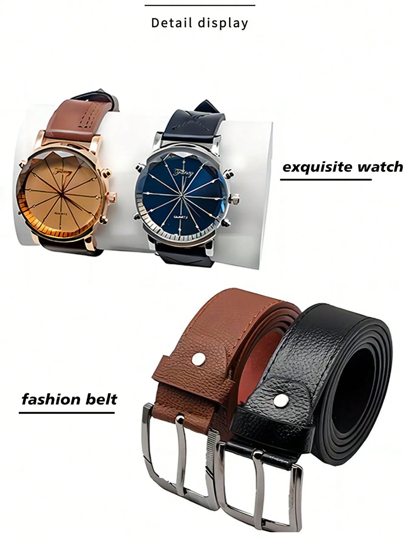 Belt Wallet Watch Tie cufflink bracelet Key chain Ballpoint pen Men's Gift Set 10pcs