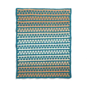 Bernat Meandros Mosaic Crochet Blanket