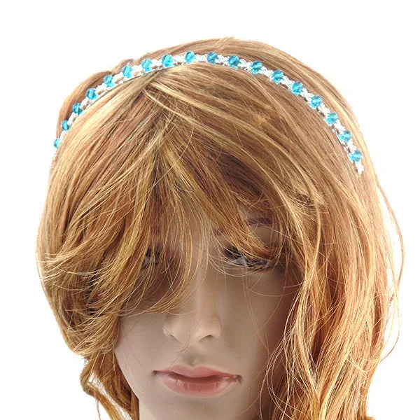 Blue Crystal Tiara Headband