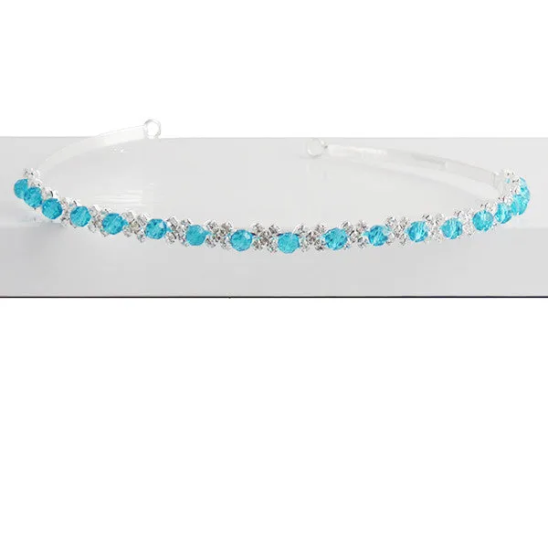 Blue Crystal Tiara Headband