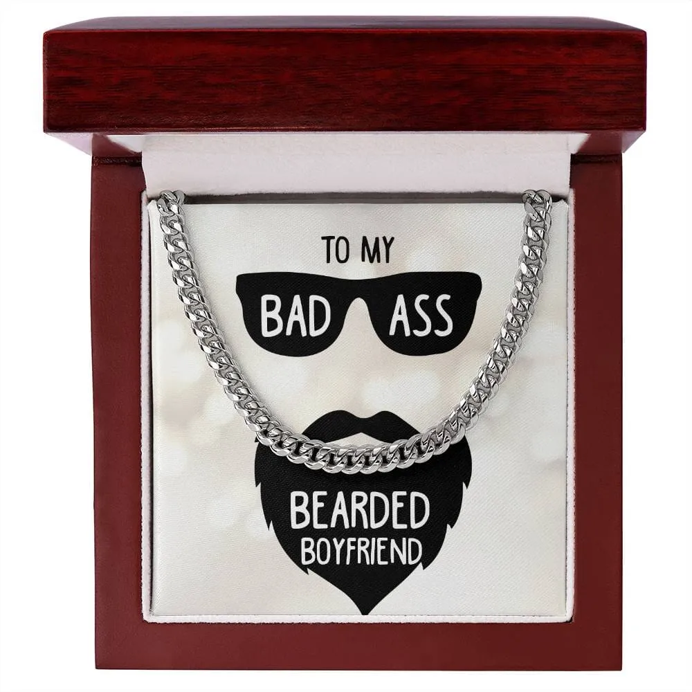 Bold Love, Timeless Style: The Bearded Hero's Cuban Link Chain