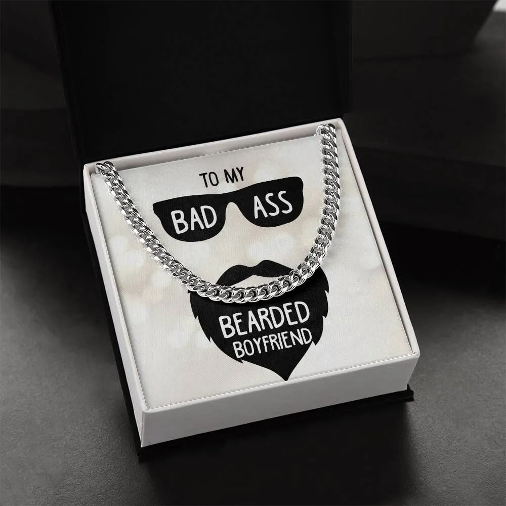 Bold Love, Timeless Style: The Bearded Hero's Cuban Link Chain