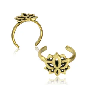 Brass Lotus Toe Ring
