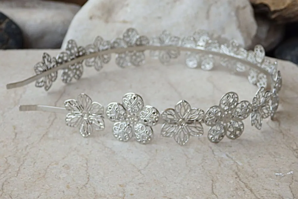 Bridal hair flower tiara