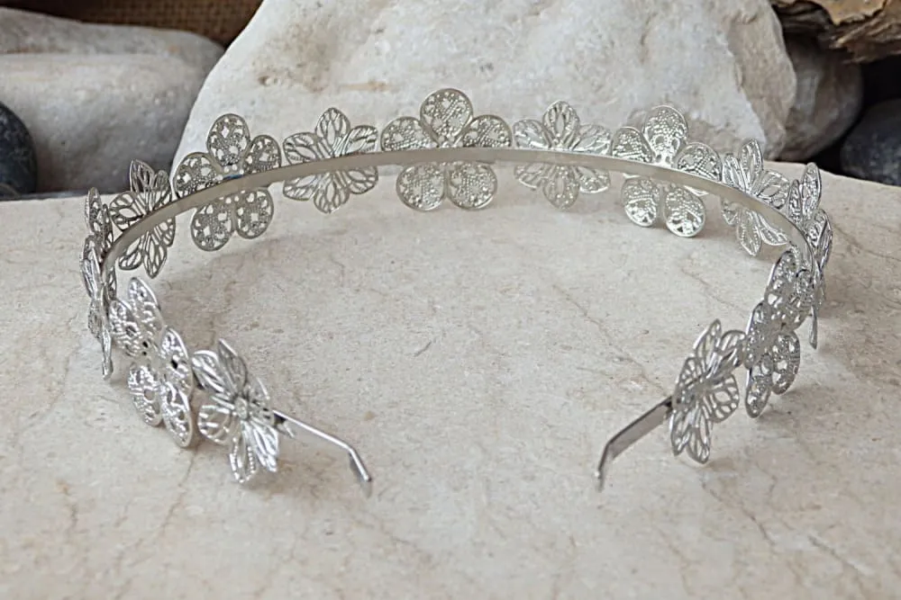Bridal hair flower tiara