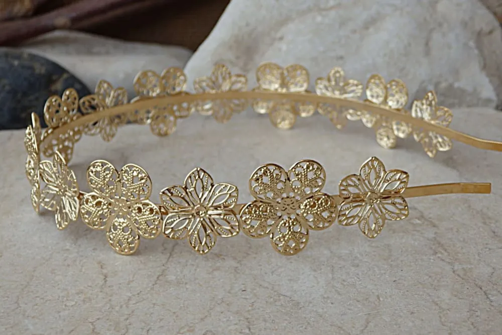Bridal hair flower tiara