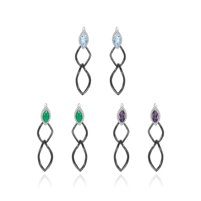 Buckle Silver Drop Earrings for Women