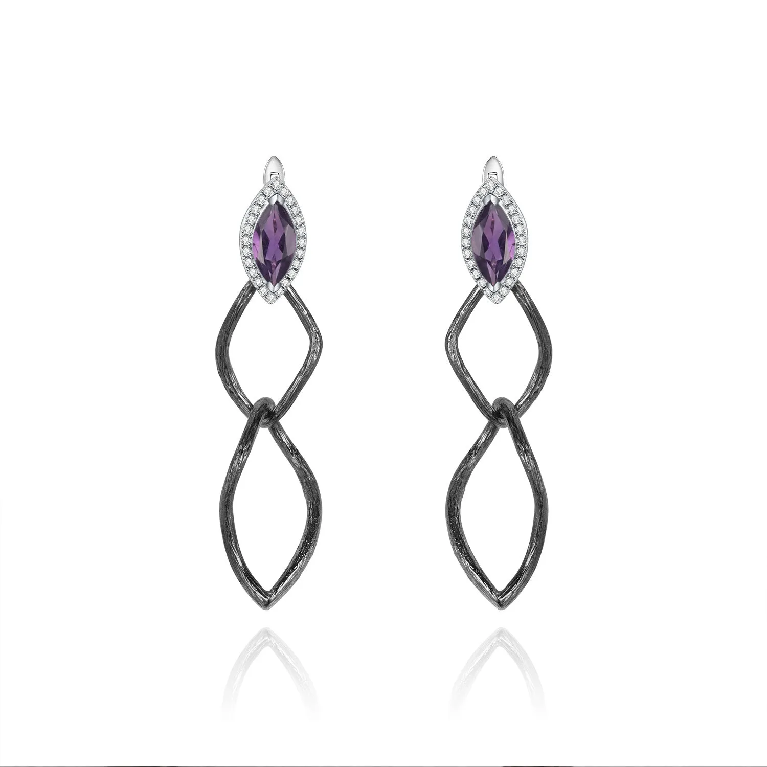 Buckle Silver Drop Earrings for Women