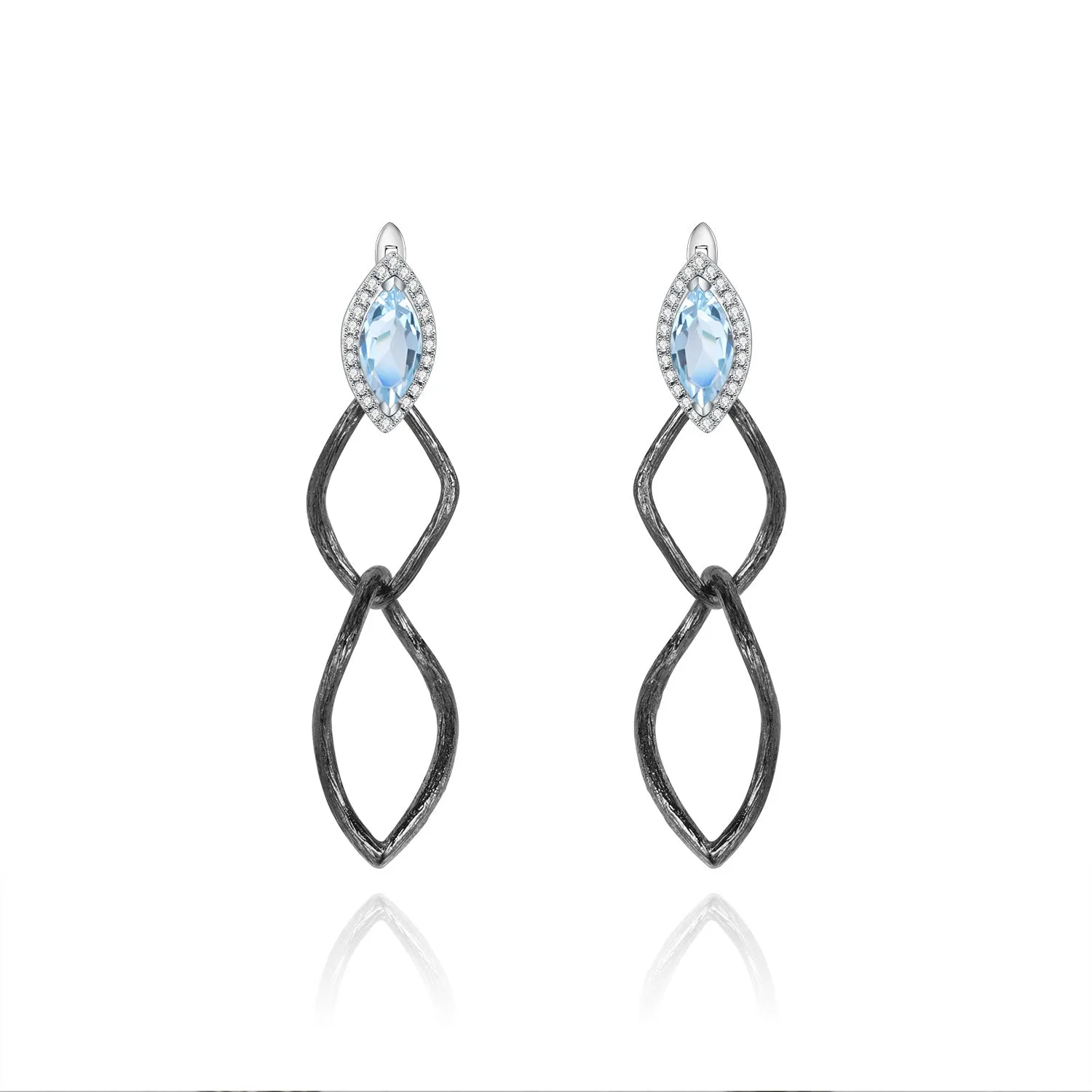 Buckle Silver Drop Earrings for Women