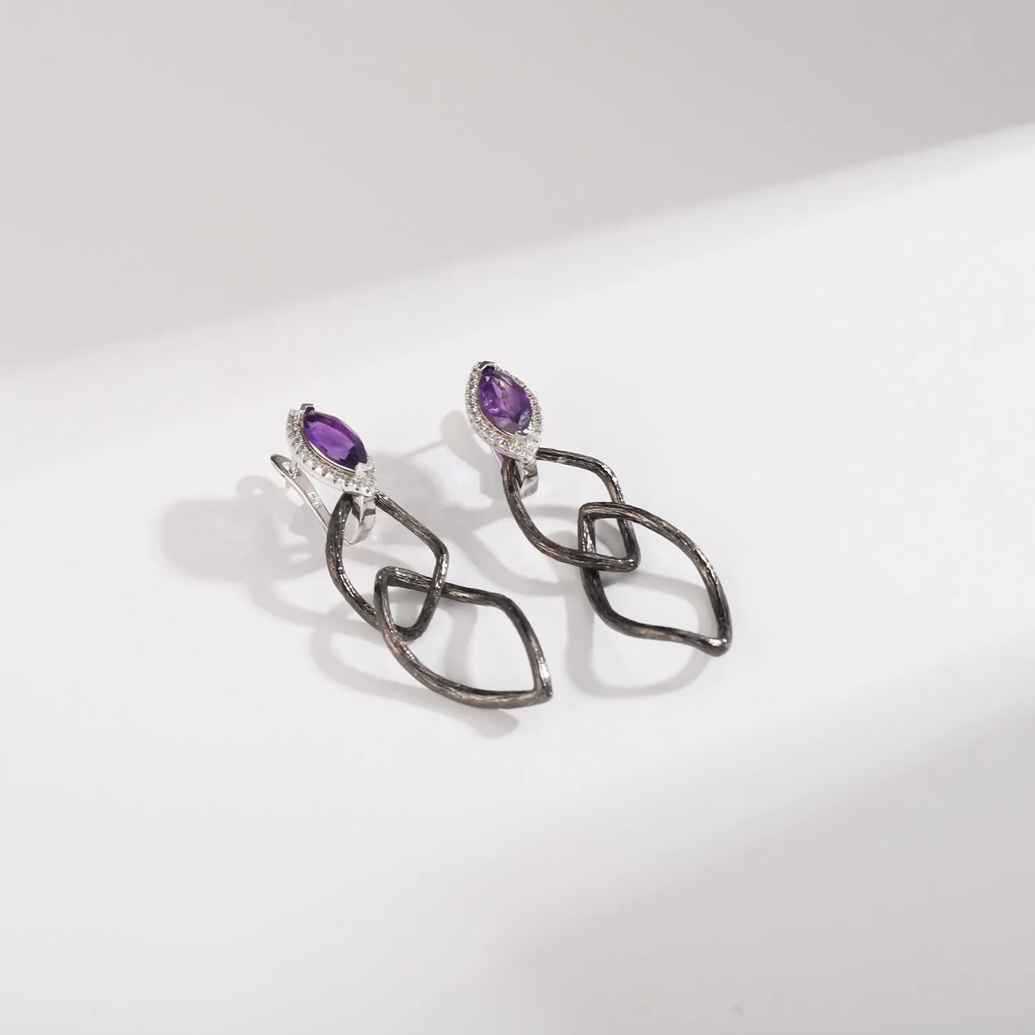 Buckle Silver Drop Earrings for Women