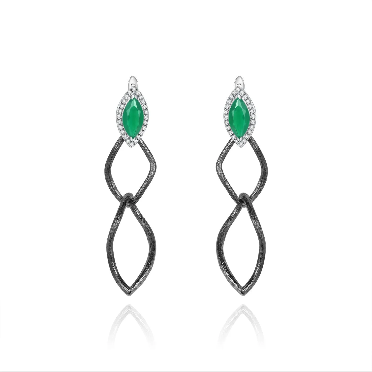 Buckle Silver Drop Earrings for Women