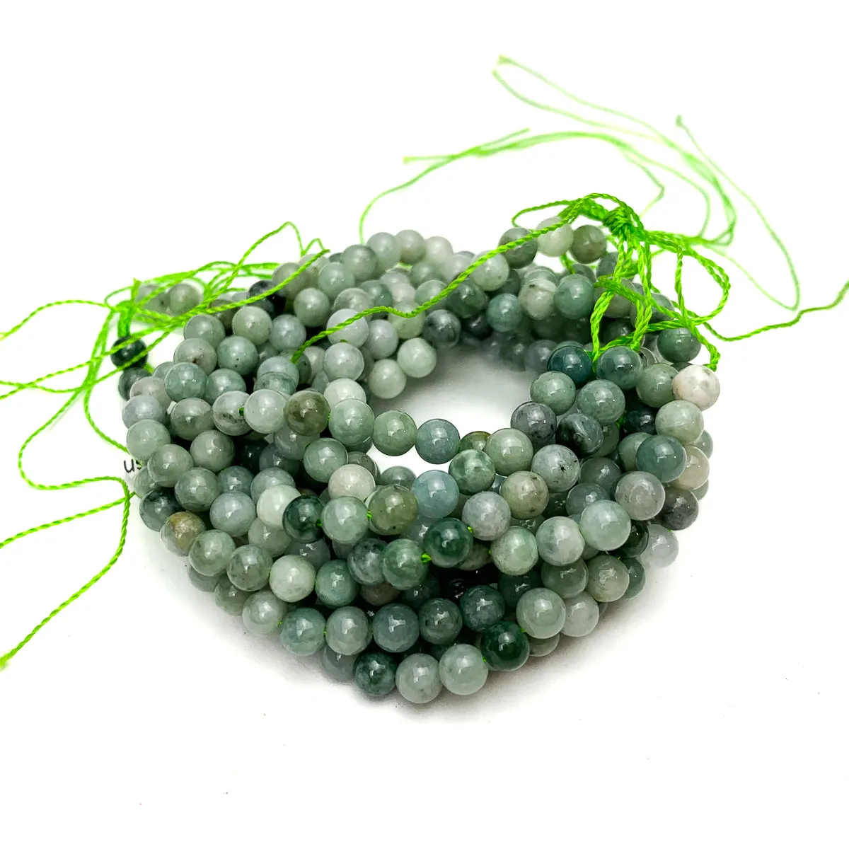 Burmese AAA Jadeite 4mm Smooth Rounds