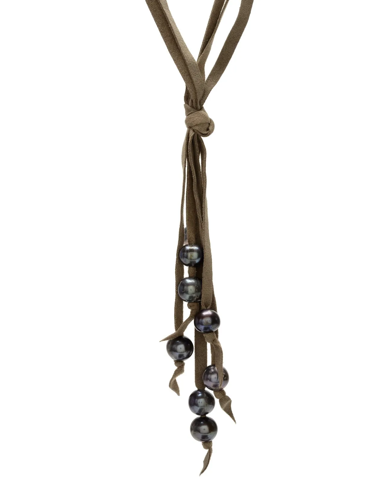 Camilla suede necklace - grey