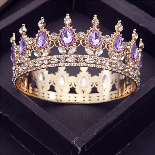 Crystal Bridal or Quince Tiara Baroque Your Majesty Crowns
