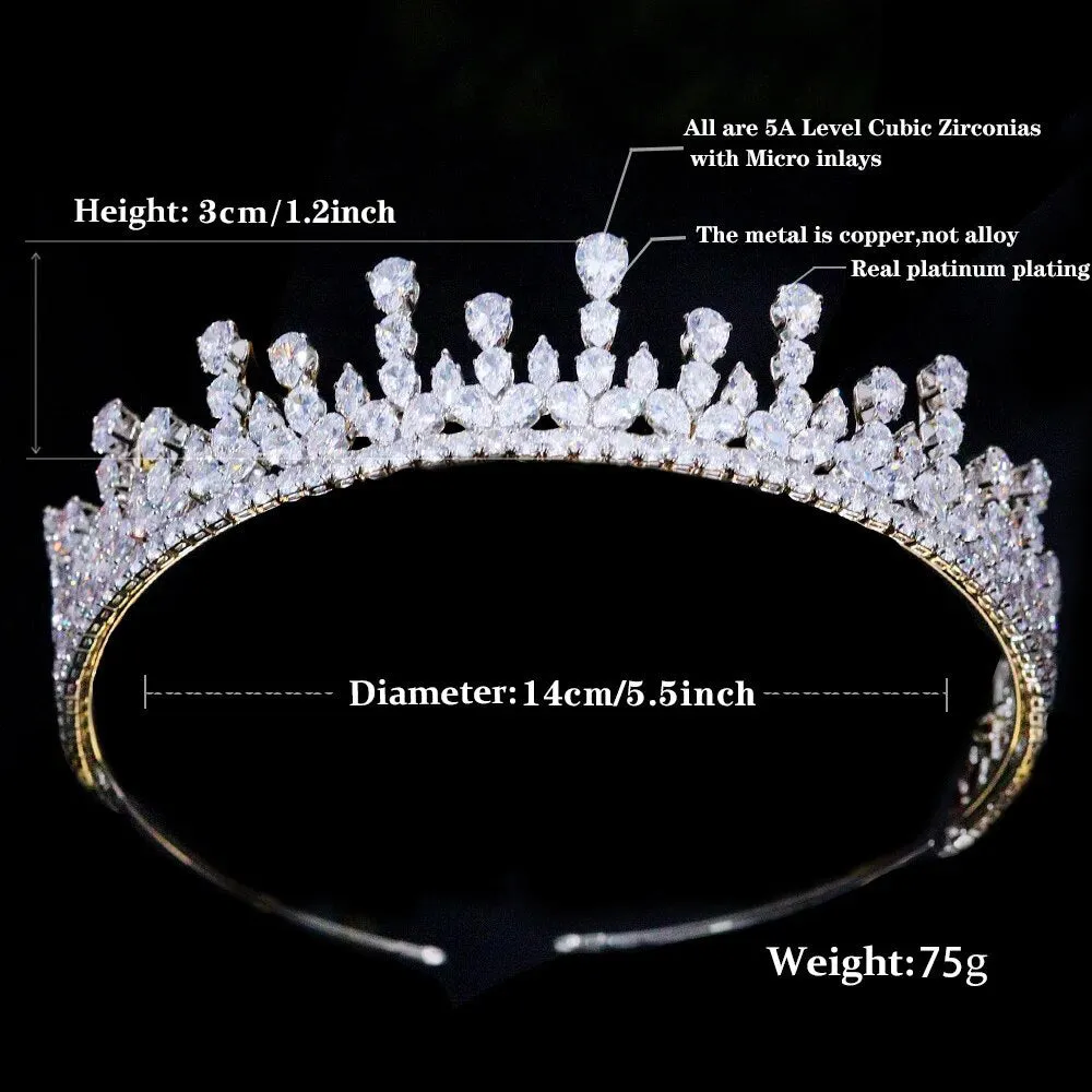 Cubic Zirconia Wedding Tiara and Crown