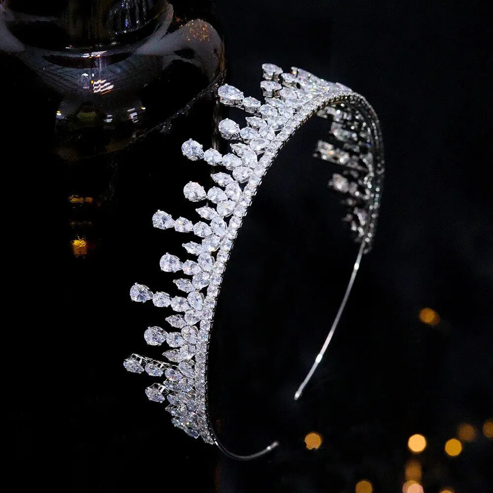 Cubic Zirconia Wedding Tiara and Crown