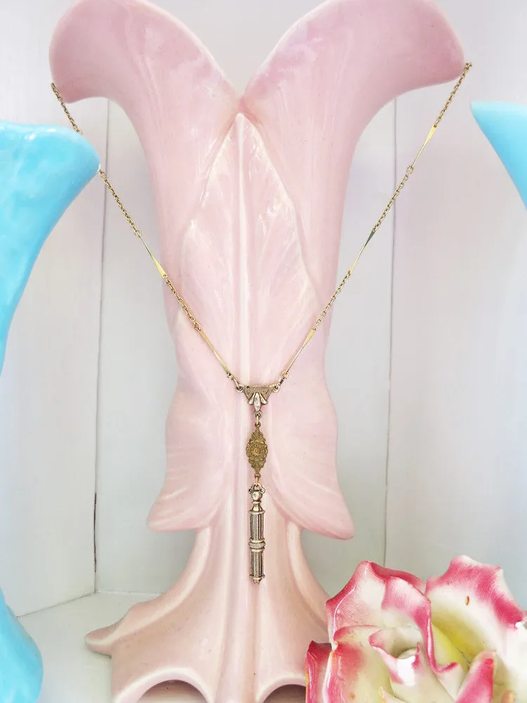 Dainty Watch Fob Necklace