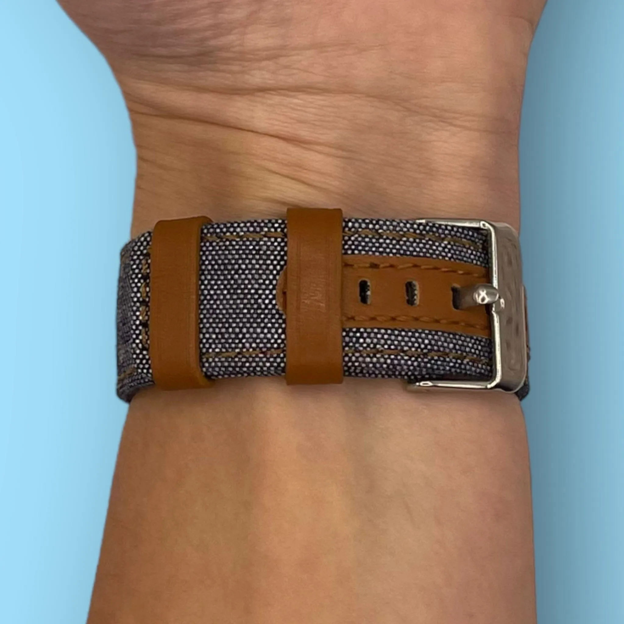Denim & Leather Watch Straps Compatible with the Walkabout Watch 2