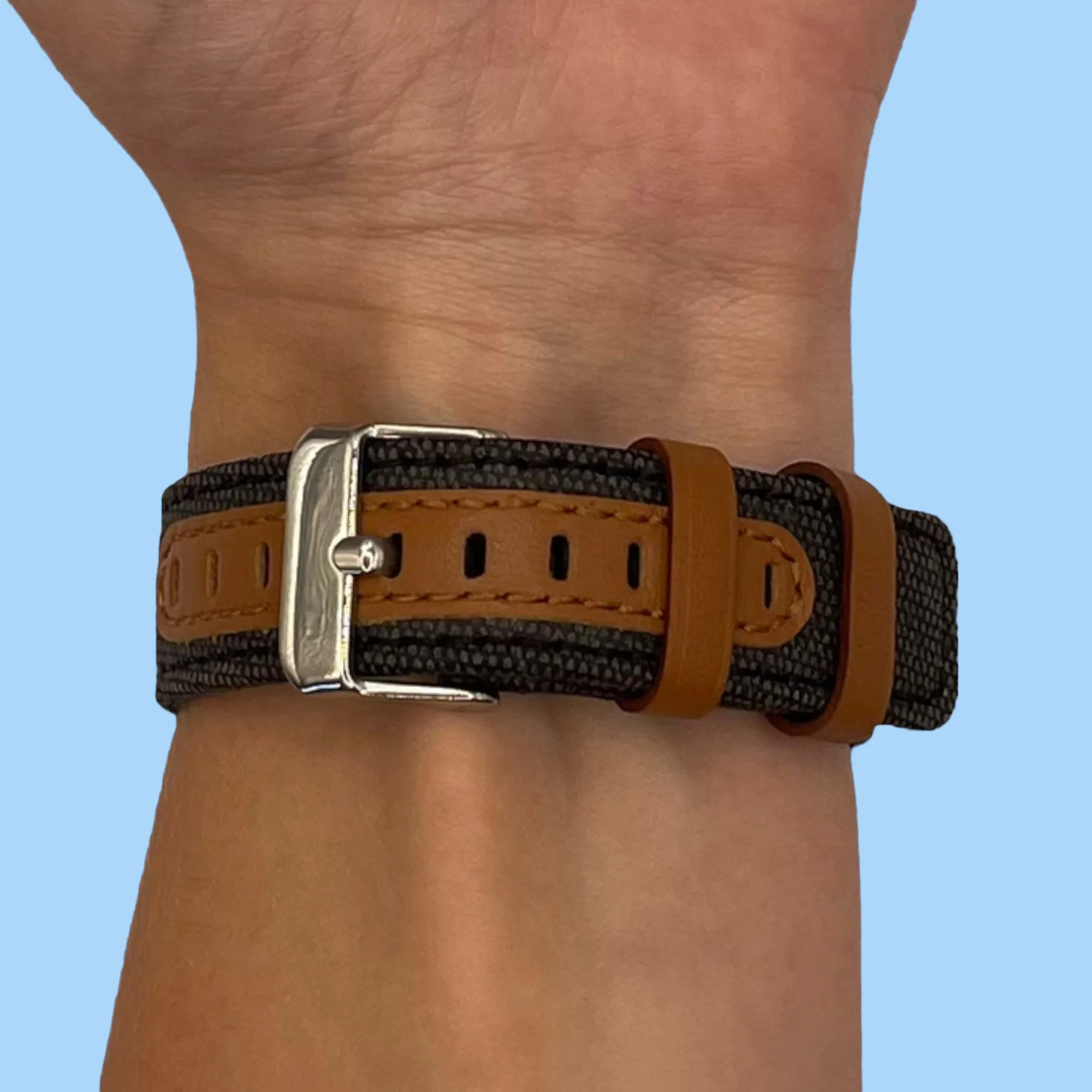 Denim & Leather Watch Straps Compatible with the Walkabout Watch 2