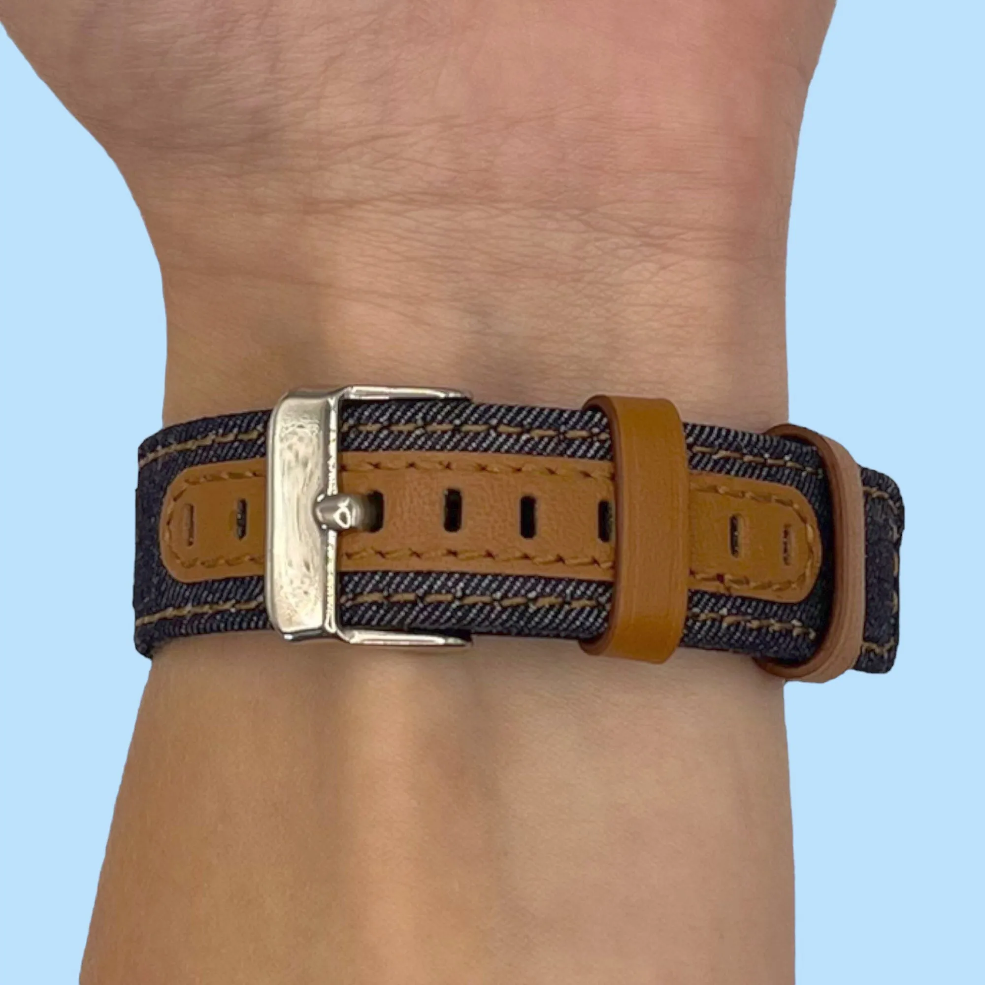 Denim & Leather Watch Straps Compatible with the Walkabout Watch 2