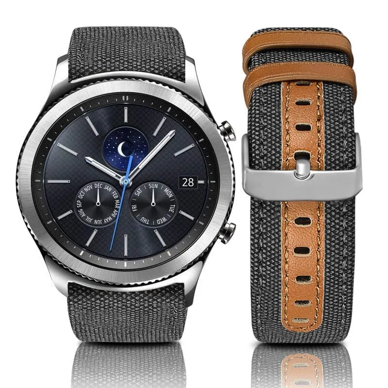 Denim & Leather Watch Straps Compatible with the Walkabout Watch 2