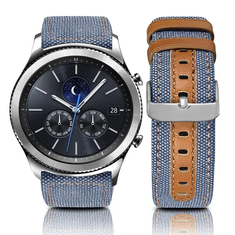 Denim & Leather Watch Straps Compatible with the Walkabout Watch 2