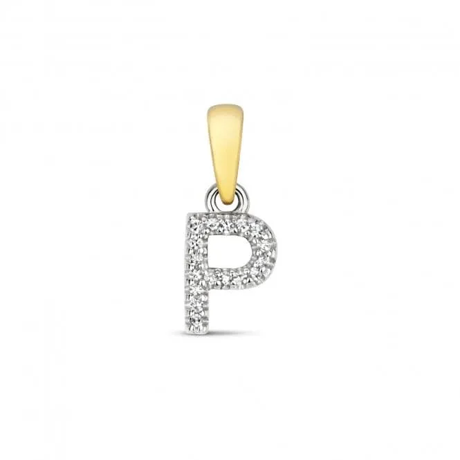 Diamond Jewellery 9ct Gold Diamond Initial P Pendant PD181/P