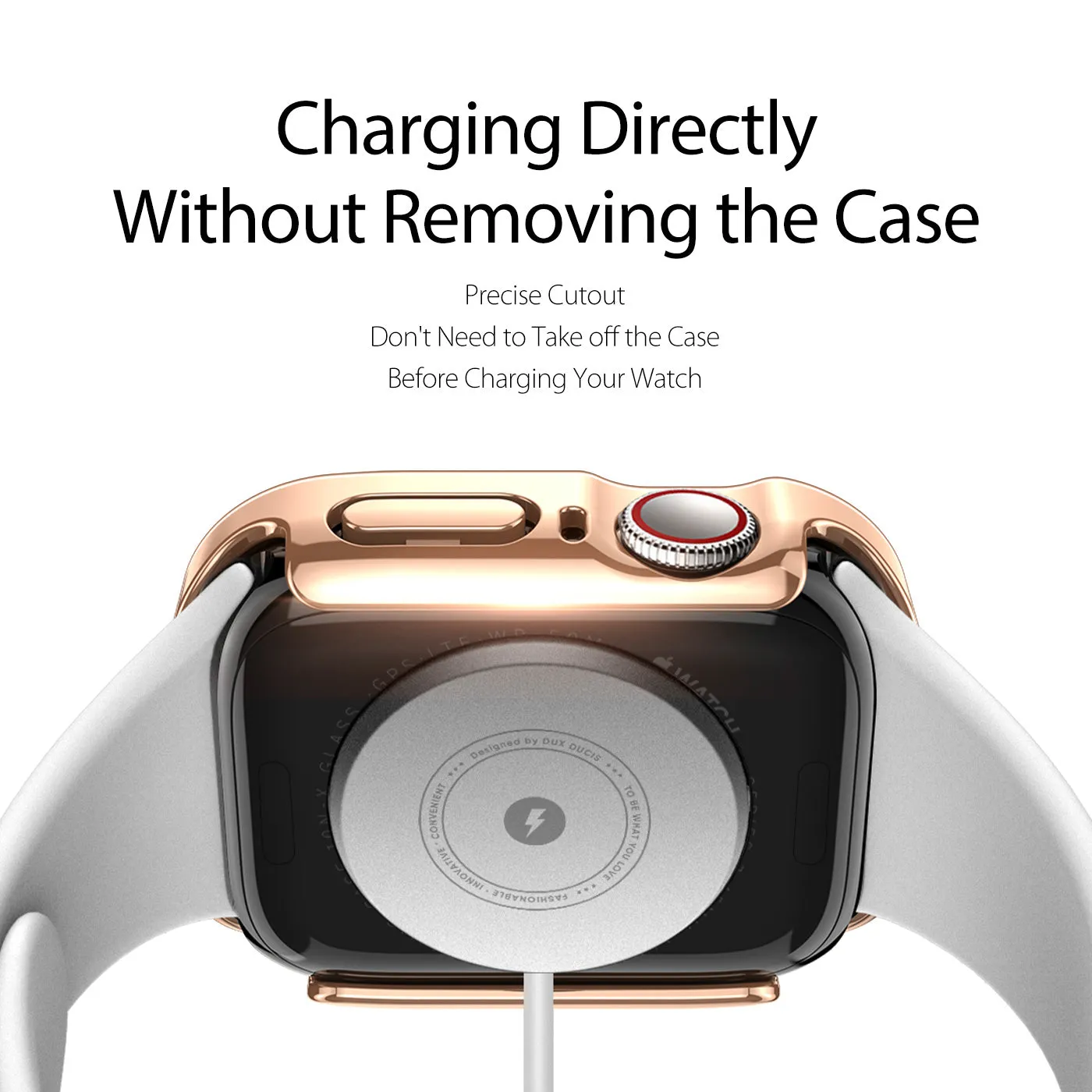 DUX DUCIS Hamo Hard PC Case for Apple Watch Series 4 / 5 / 6 - 44MM - Rose Gold