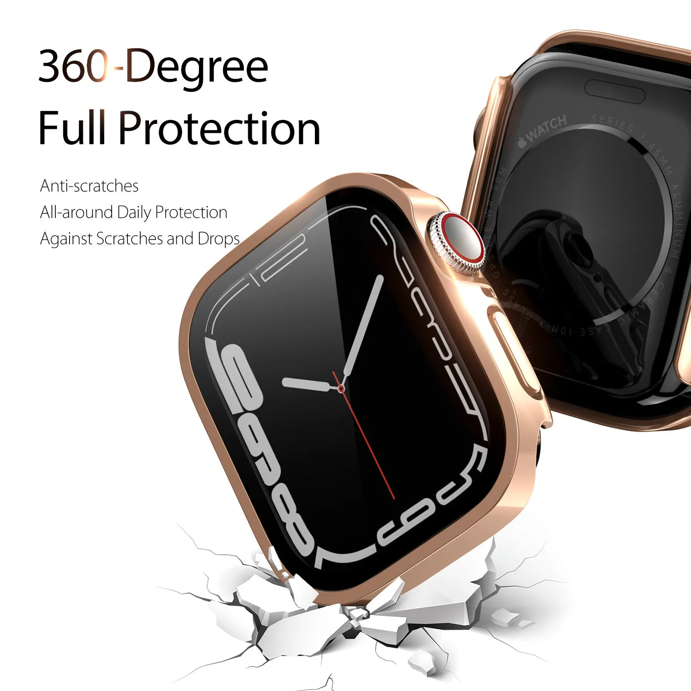 DUX DUCIS Hamo Hard PC Case for Apple Watch Series 4 / 5 / 6 - 44MM - Rose Gold
