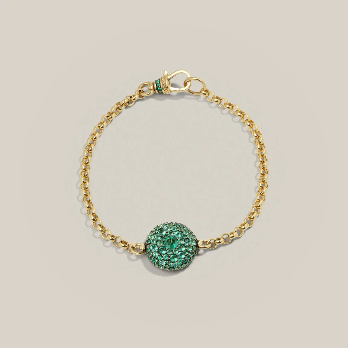 Emerald Pocket Watch Bracelet