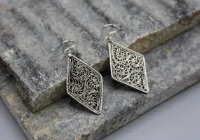 Filigree Sterling Silver Dangle Earrings