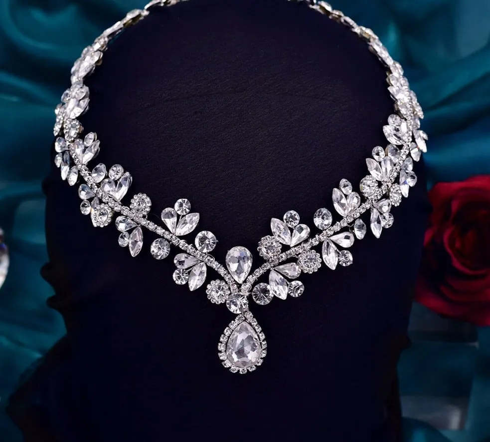 Forehead Bridal Headband Wedding Water Drop Rhinestone Hair Accessory