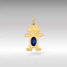 Girl September Birthstone Sapphire Pendant