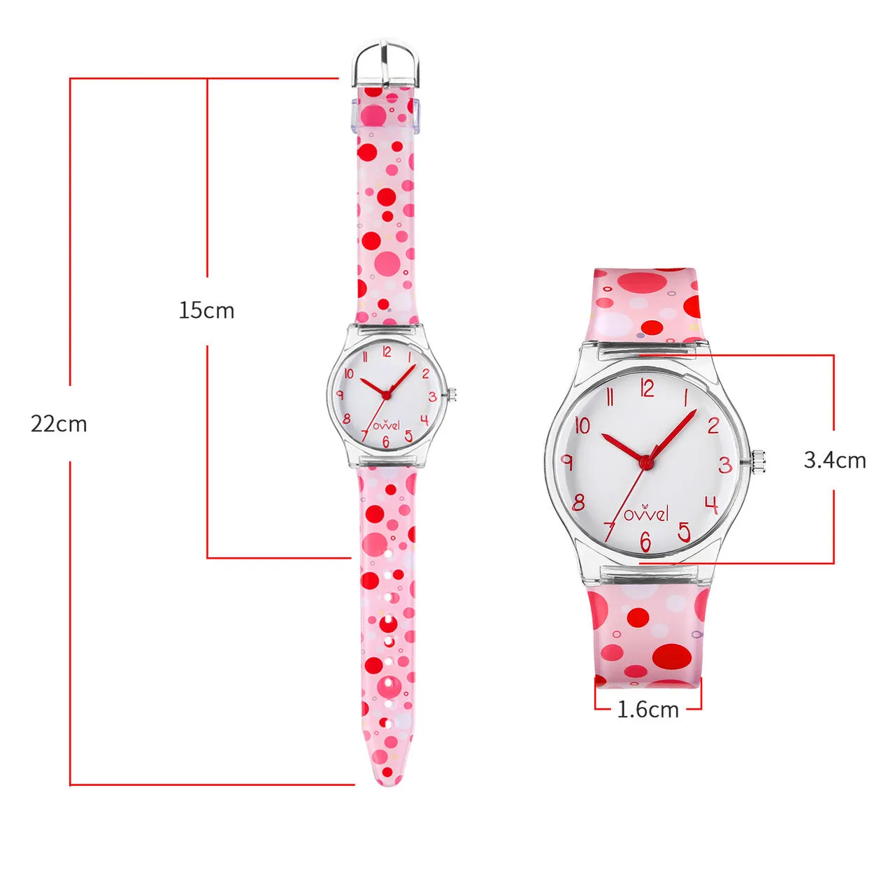 Girls Teens Polka Dot Analog Watch