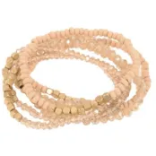 Glass & Wood Bead Bracelet