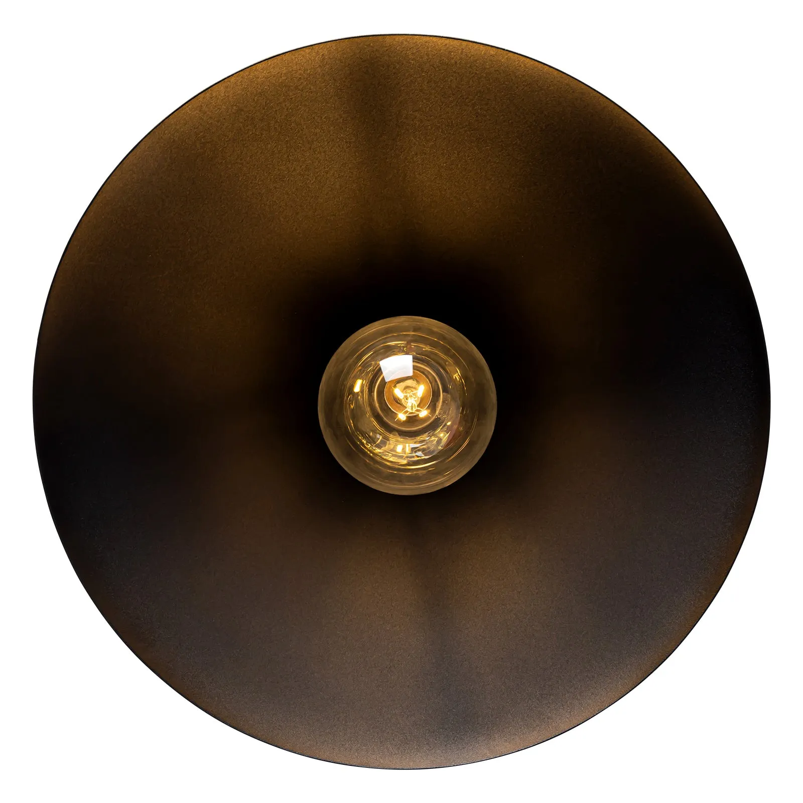 Glowlings 1-Light Modern Black Hanging Cone Shaped Pendant Island Light