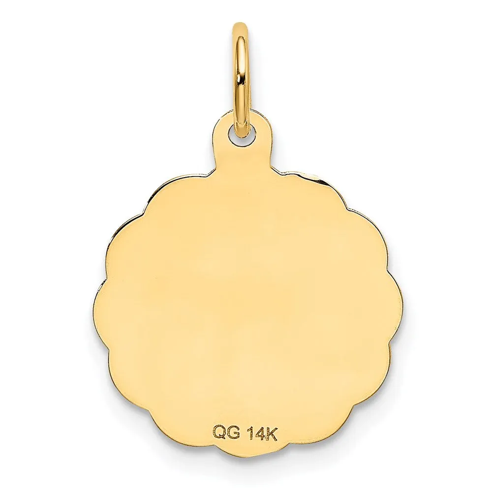 Gold #1 GRANDPA Disc Charm Necklace - Model XAC613