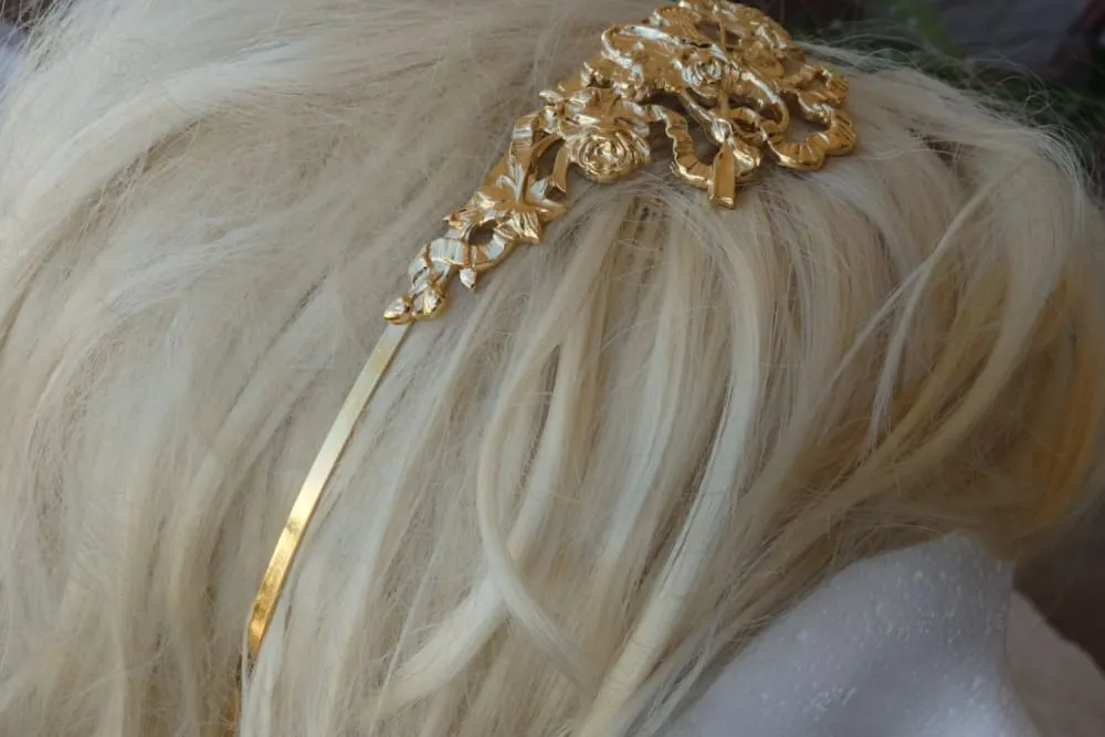 Gold bridal tiara