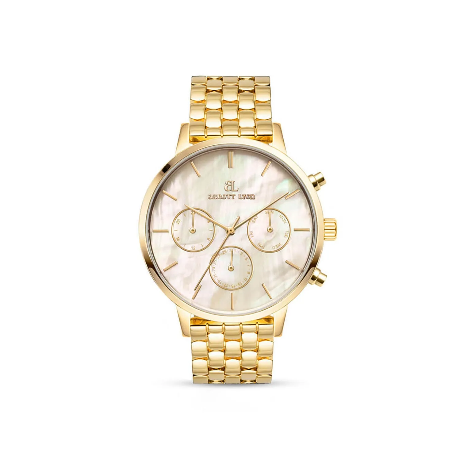 Gold Pearl Link Nueva 40 Watch