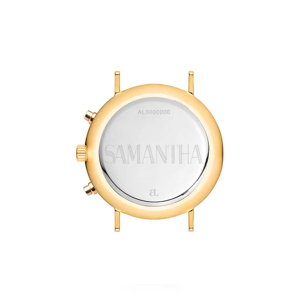 Gold Pearl Link Nueva 40 Watch