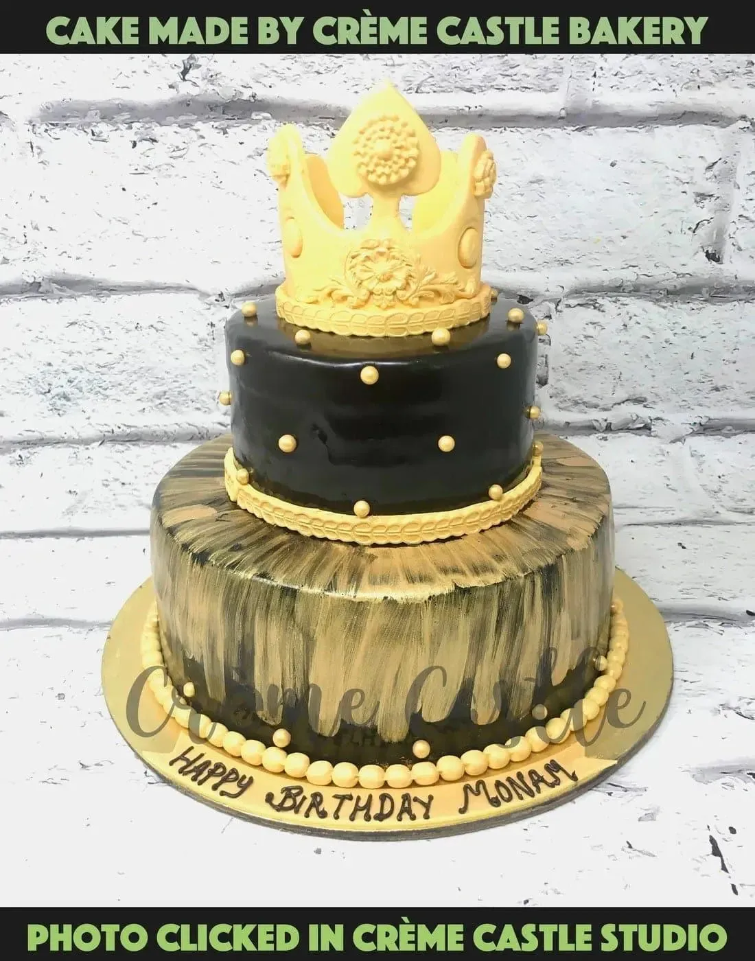 Golden Tiara Chocolate Design Cake