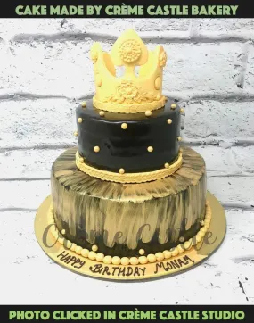 Golden Tiara Chocolate Design Cake