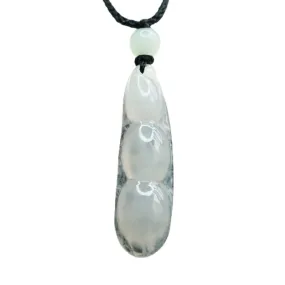 Green Bean Jade Fortune Pendant