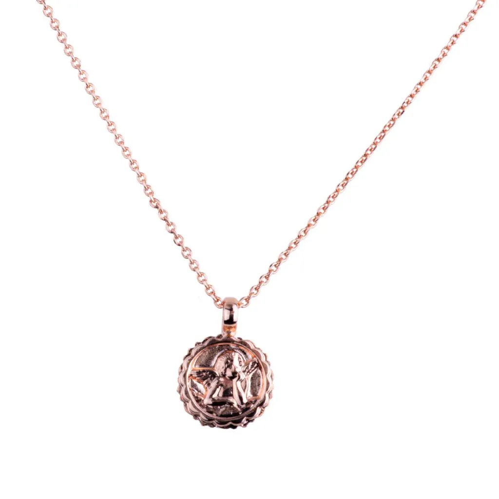 Guardian Angel Pendant in "Pumpkin Spice" - Rose Gold