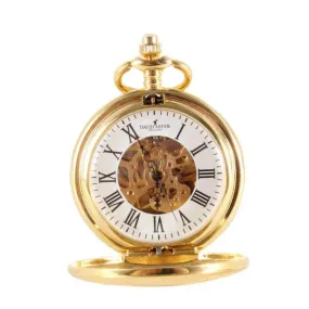 Half Hunter Mechanical Pocket Watch - Gold