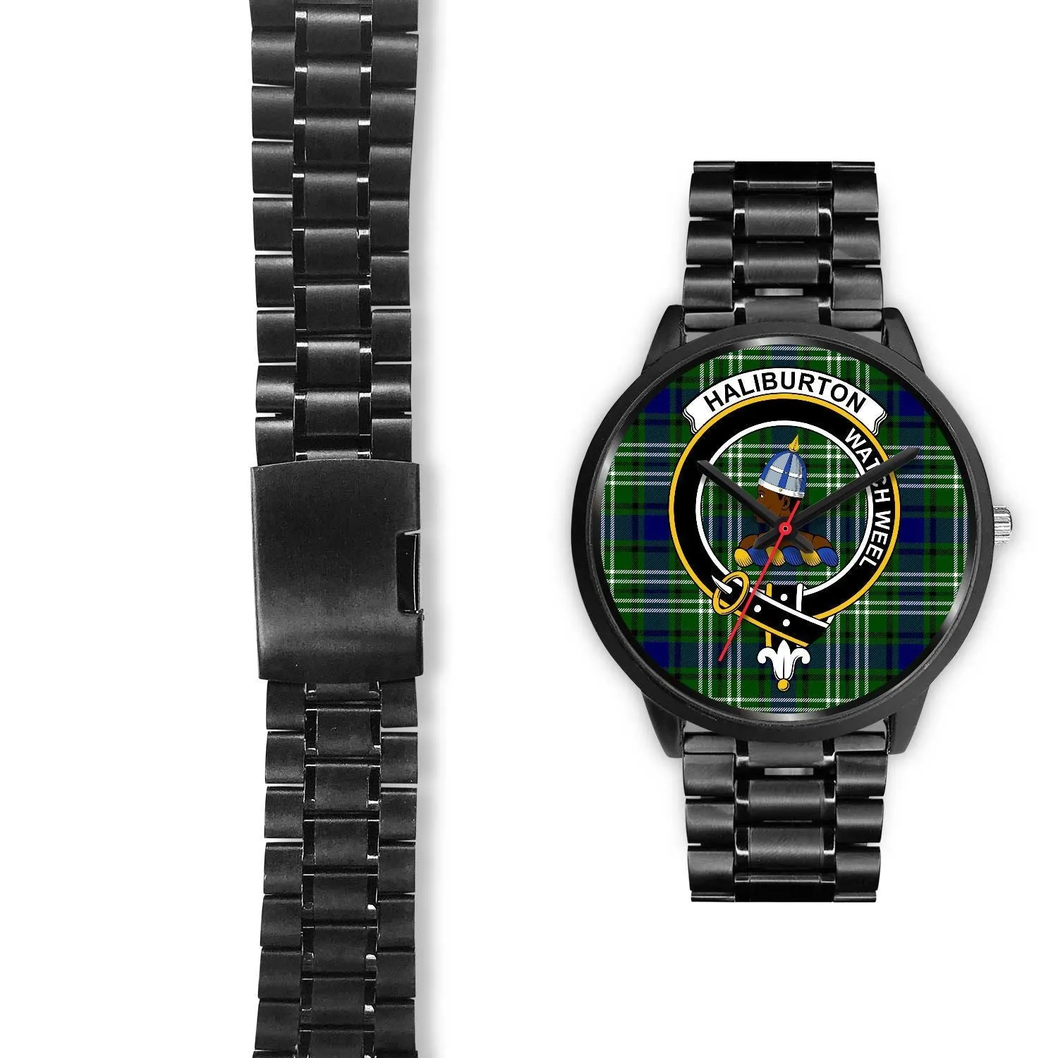 Haliburton Clan Badge Tartan Black Watch